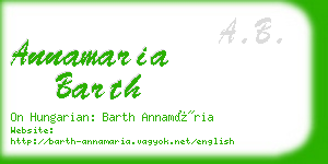 annamaria barth business card